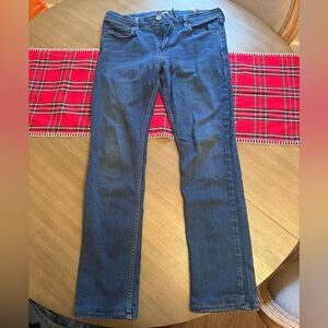 PAIGE Dark Blue Straight Leg Jeans